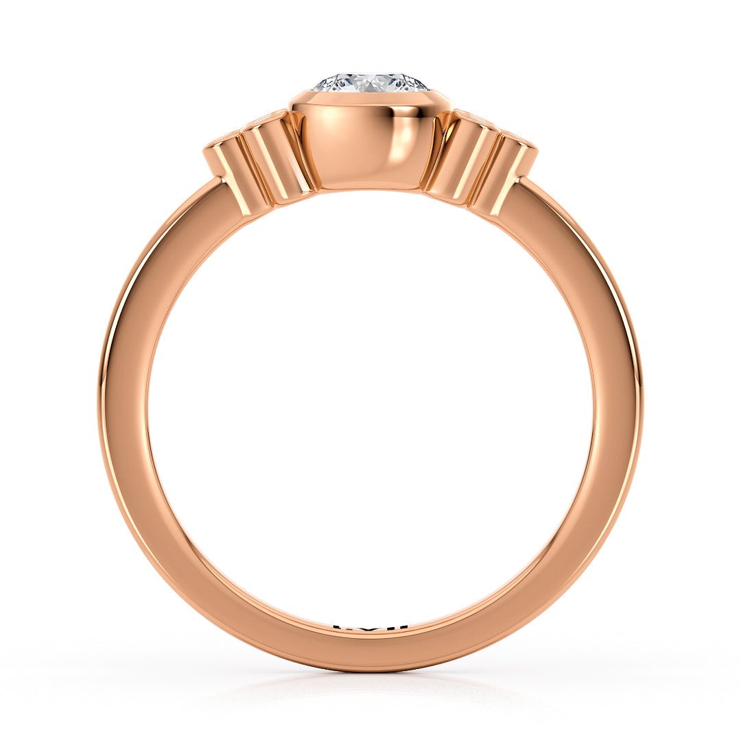 Vintage Style Round Cut Diamond Ring - The Lillian RingLVII Fine Jewelry