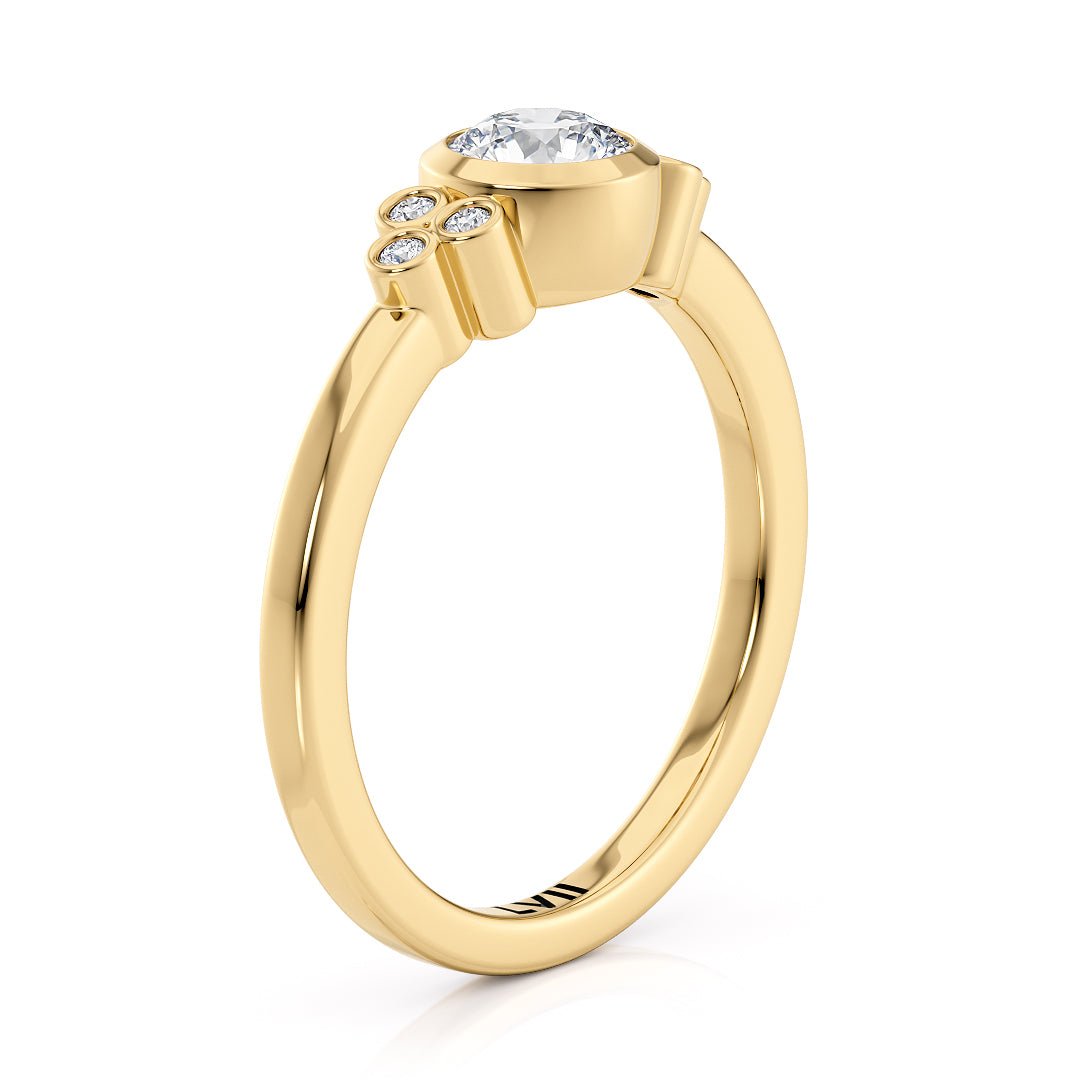Vintage Style Round Cut Diamond Ring - The Lillian RingLVII Fine Jewelry