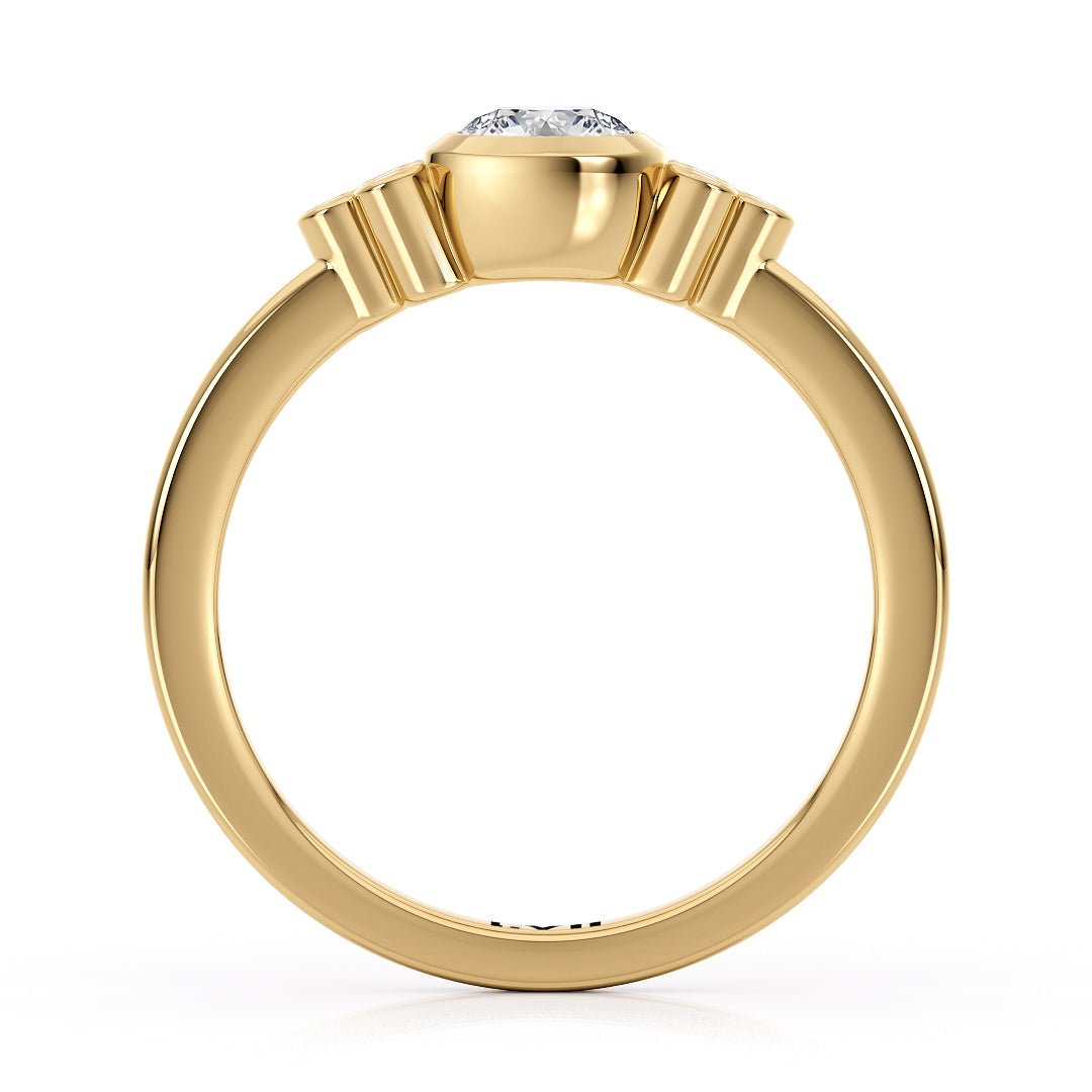 Vintage Style Round Cut Diamond Ring - The Lillian RingLVII Fine Jewelry