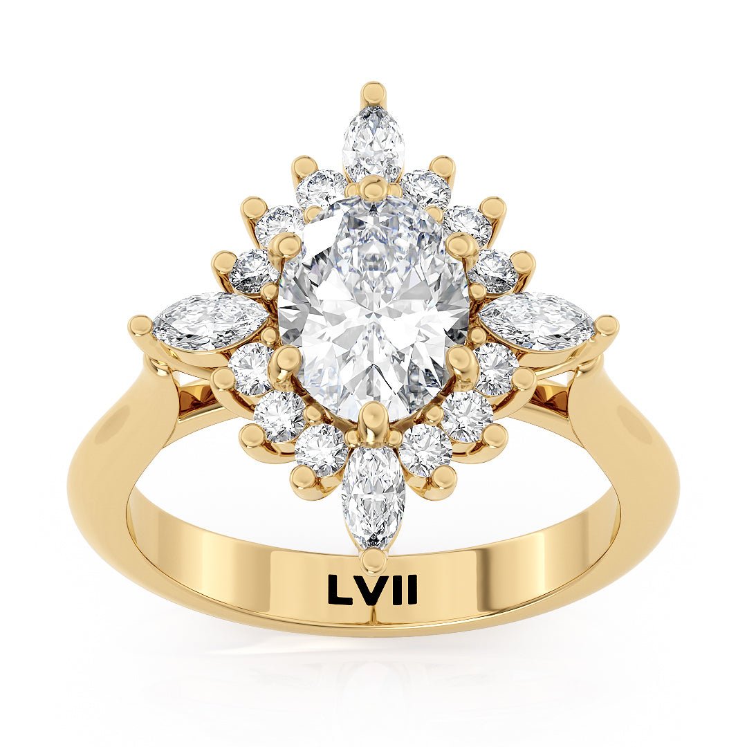 Vintage Style Wedding Ring Lab Grown Diamond Rings The Margot Ring