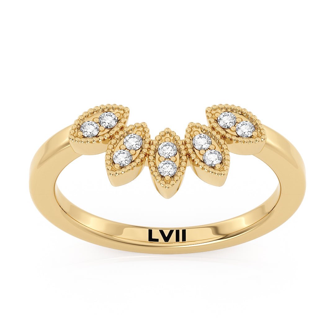 Wedding Bands for Women Curved Lab Grown Diamond Band - The Buenos Aires Wedding BandWedding BandLVII Fine Jewelry