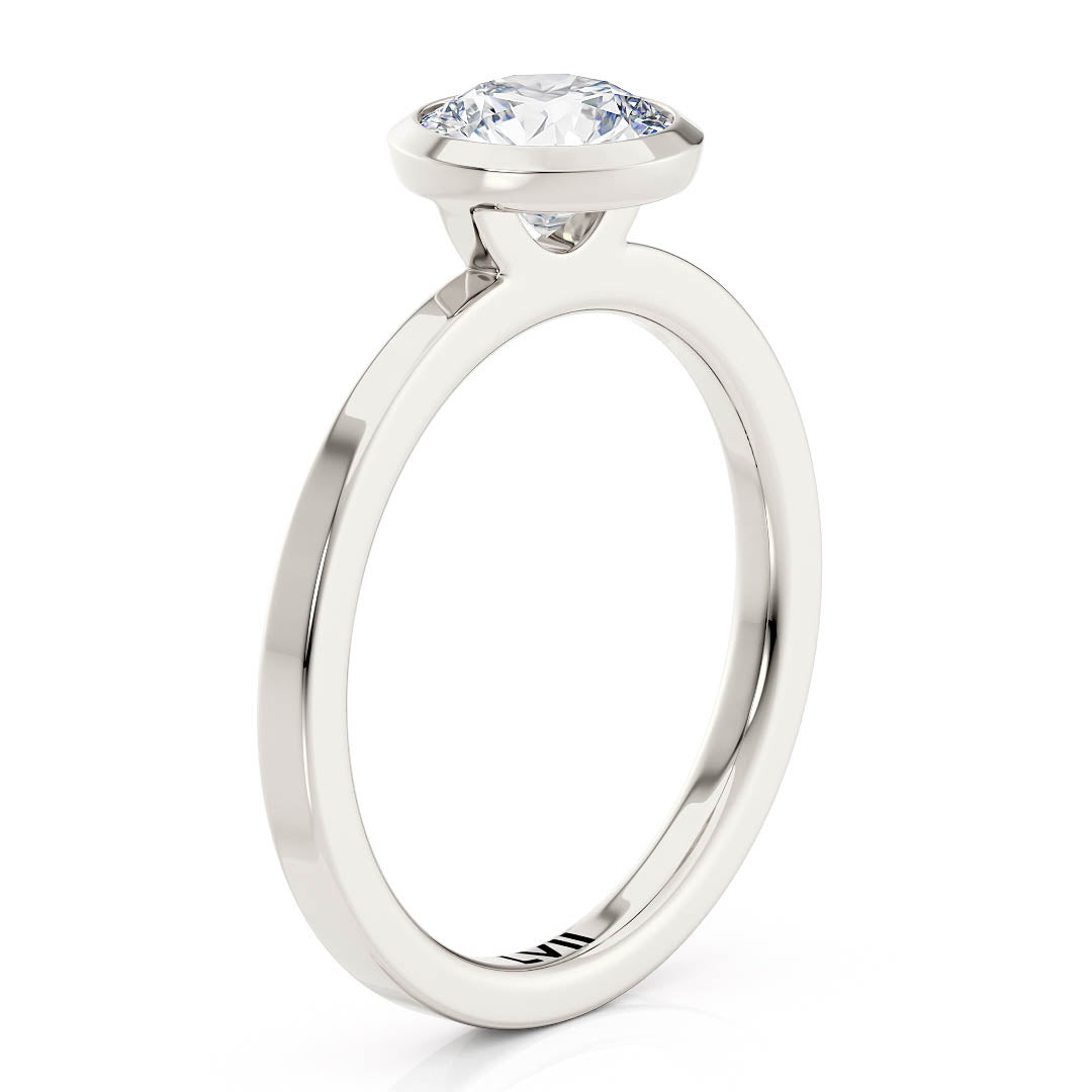 Bezel Set Round Diamond Engagement Ring - The Isadora RingLVII Fine Jewelry