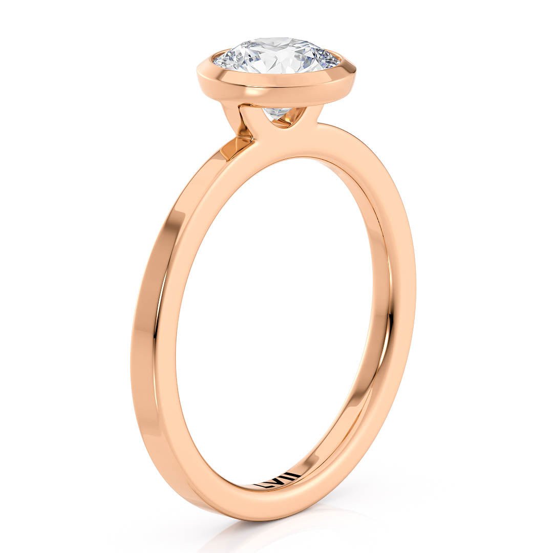 Bezel Set Round Diamond Engagement Ring - The Isadora RingLVII Fine Jewelry