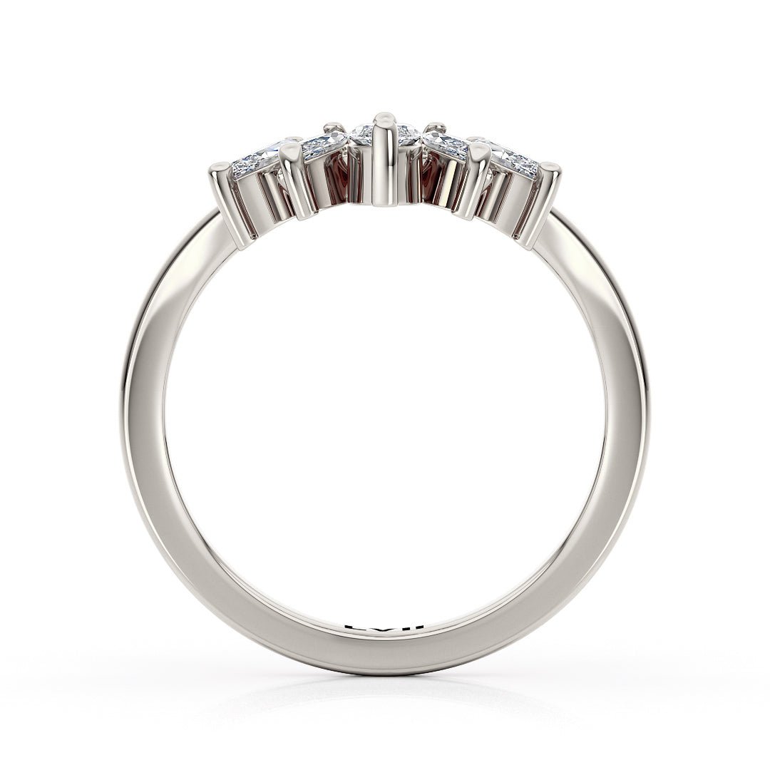 Contoured Marquise Lab - Grown Diamond Rings - The Florence Wedding BandWedding BandLVII Fine Jewelry