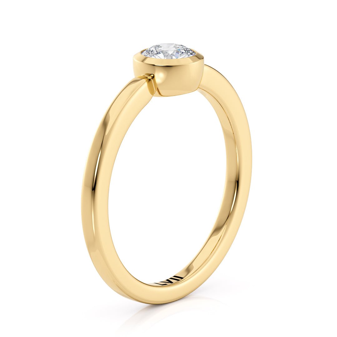 Dainty Artisanal Lab Diamond Ring with Vintage Appeal - The Cassandra RingLVII Fine Jewelry