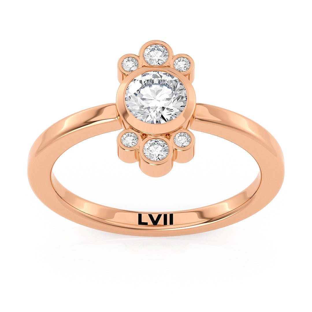 Dainty Vintage Art Deco Engagement Ring - The Emmeline RingEngagement RingLVII Fine Jewelry