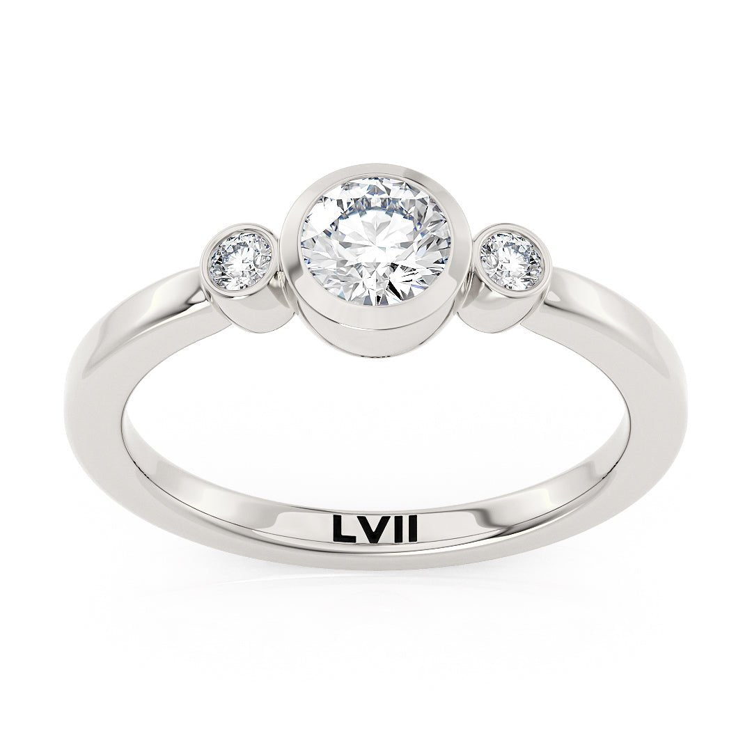 Dainty Vintage Inspired Lab Diamond Ring - The Delphine RingLVII Fine Jewelry