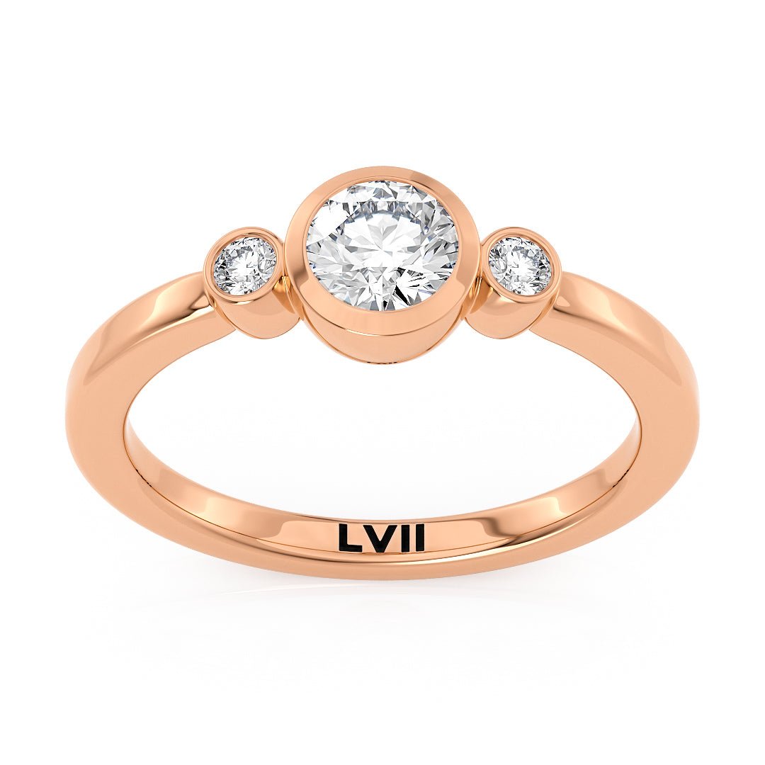 Dainty Vintage Inspired Lab Diamond Ring - The Delphine RingLVII Fine Jewelry