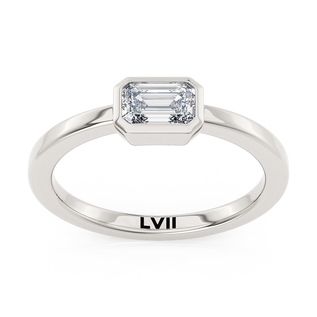 Emerald Cut Diamond Engagement Ring - The Elowen RingEngagement RingLVII Fine Jewelry