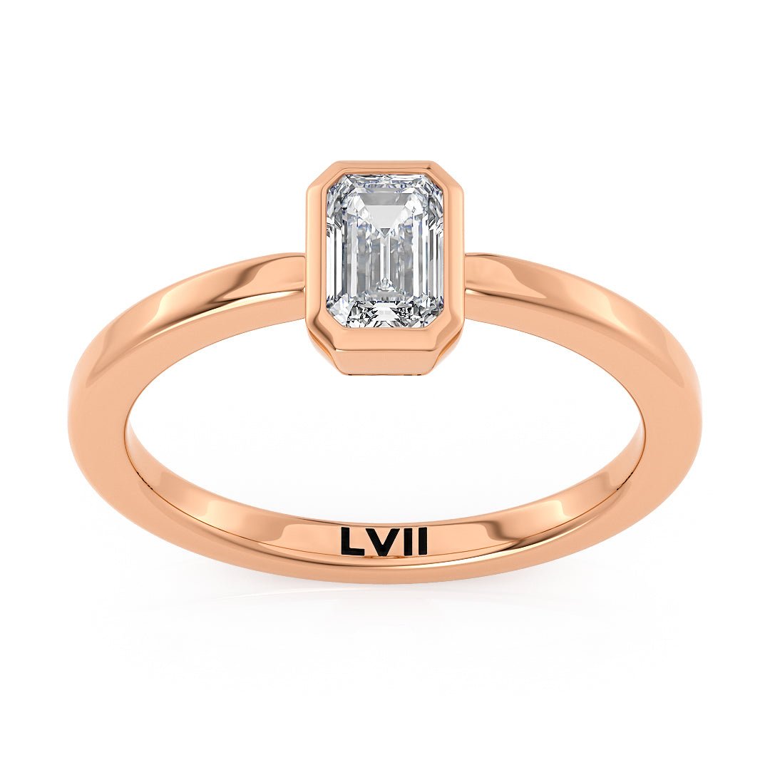 Emerald Cut Solitaire Engagement Ring - The Rosamund RingEngagement RingLVII Fine Jewelry