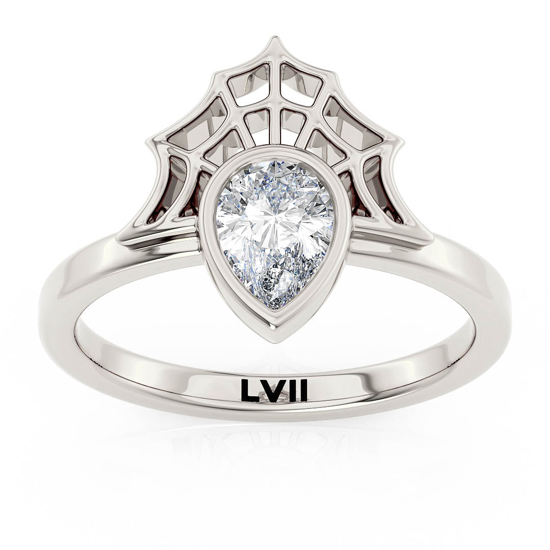 Intricate Spider Web Design | Vintage - Inspired Ethical Engagement Rings - The Anansi RingEngagement RingLVII Fine Jewelry