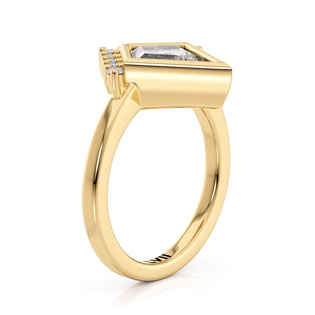Kite Salt and Pepper Diamond Rings | Ethical Elegance, Timeless Sophistication| Engagement Ring - The Kite RingEngagement RingLVII Fine Jewelry