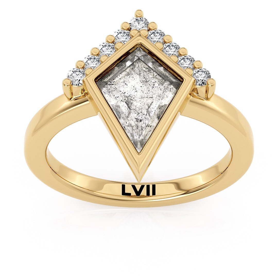 Kite Salt and Pepper Diamond Rings | Ethical Elegance, Timeless Sophistication| Engagement Ring - The Kite RingEngagement RingLVII Fine Jewelry