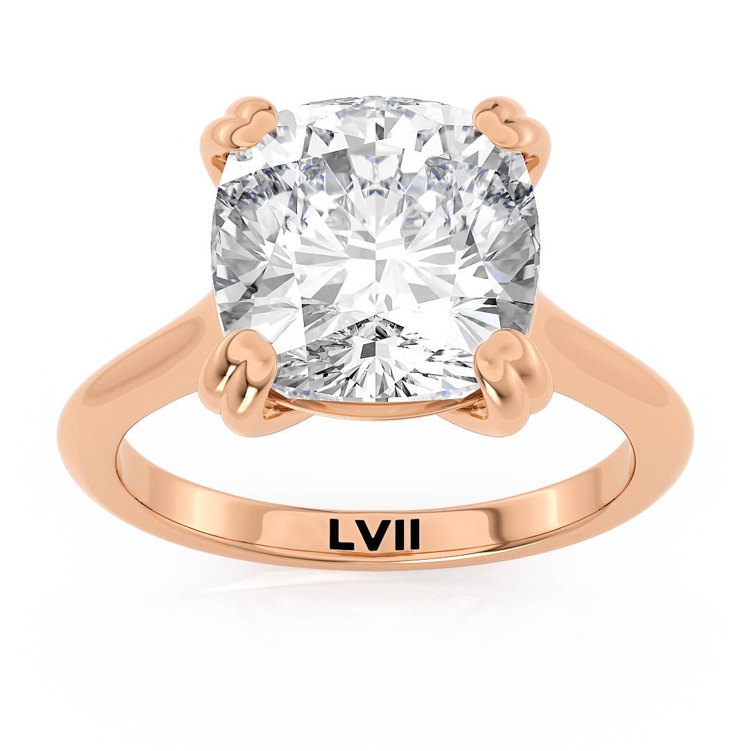 Lab Created Diamond Rings Cushion Cut Diamond Engagement Ring - The Mystique RingEngagement RingLVII Fine Jewelry