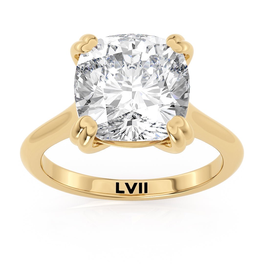 Lab Created Diamond Rings Cushion Cut Diamond Engagement Ring - The Mystique RingEngagement RingLVII Fine Jewelry