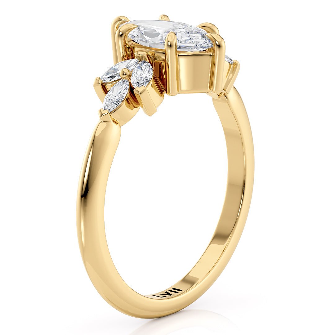 Lab Grown Diamond Engagement Ring Marquise Diamond Ring - The Aurora RingLVII Fine Jewelry