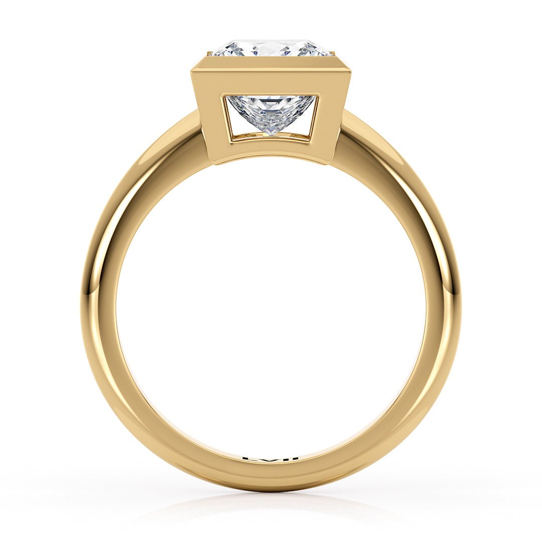 Lab Grown Diamond Engagement Ring Princess Cut Square Center Stone - The Amelia RingLVII Fine Jewelry