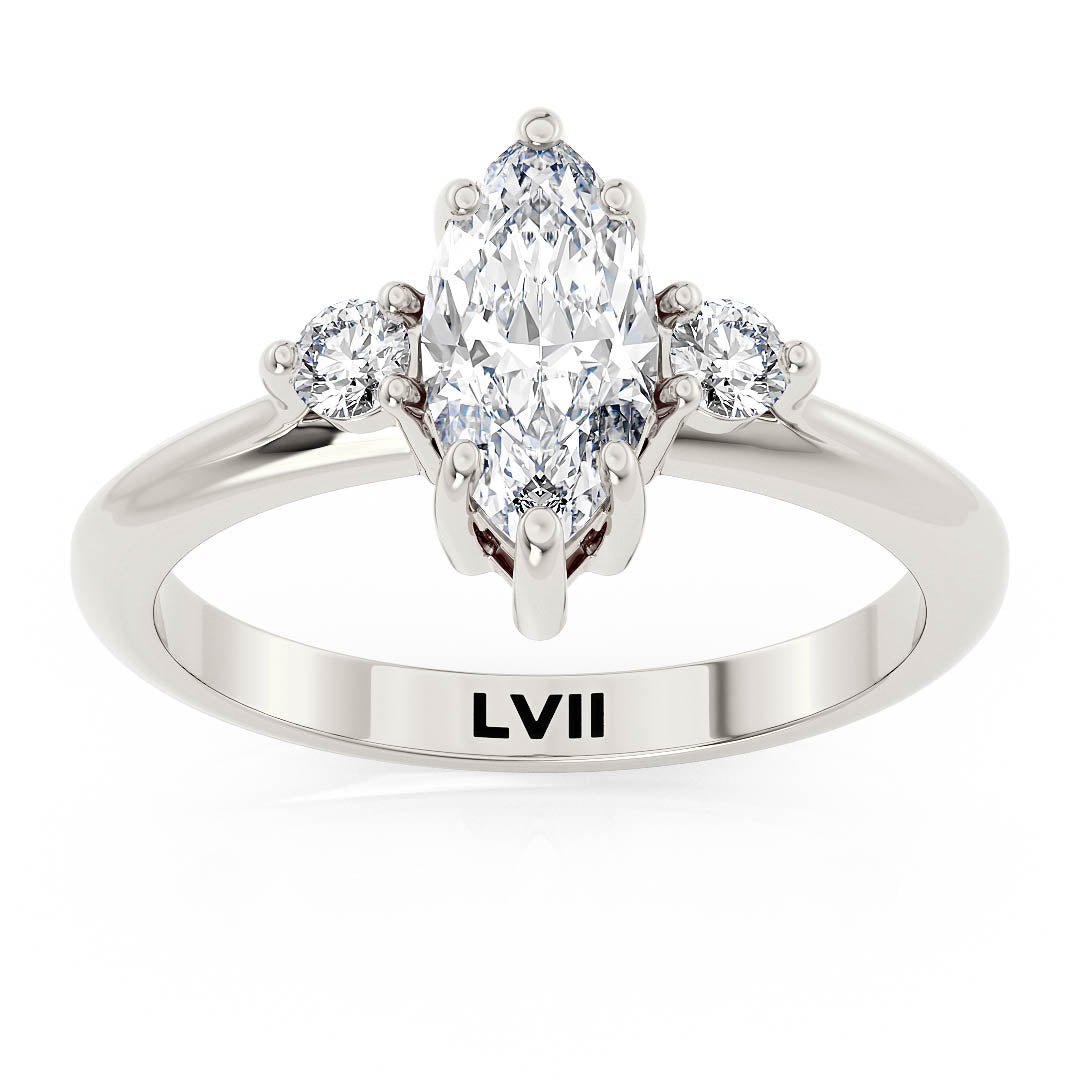 Marquise Diamond Engagemet Ring - The Fisk RingLVII Fine Jewelry