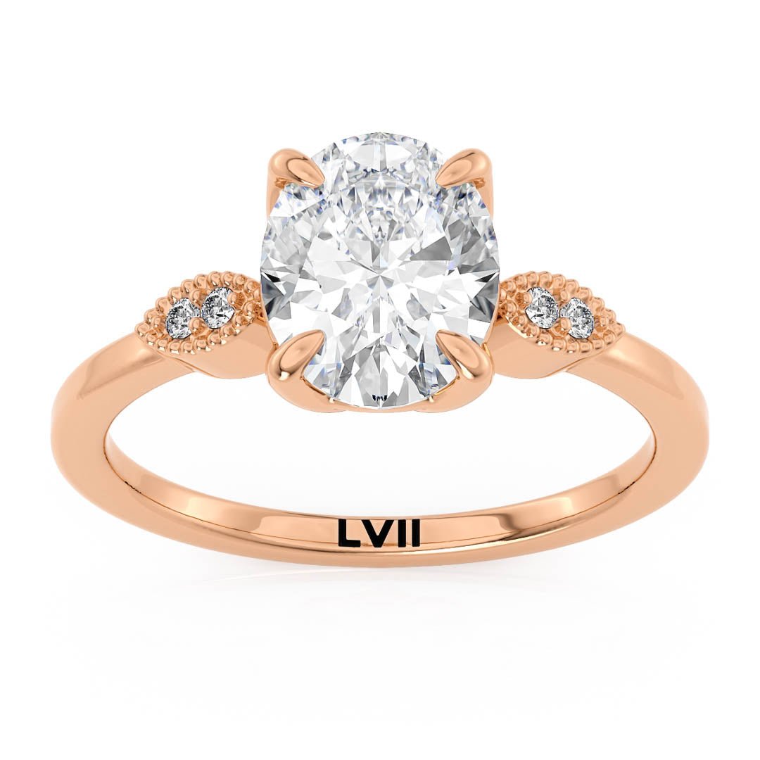 Oval Cut Diamond Engagement Ring - The Harmony RingLVII Fine Jewelry
