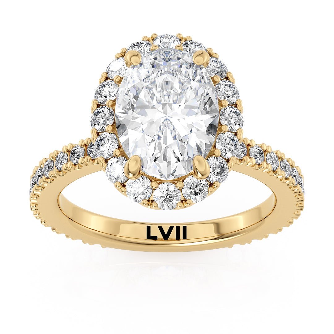 Oval Diamond Halo Engagement Ring - The Serenity RingLVII Fine Jewelry