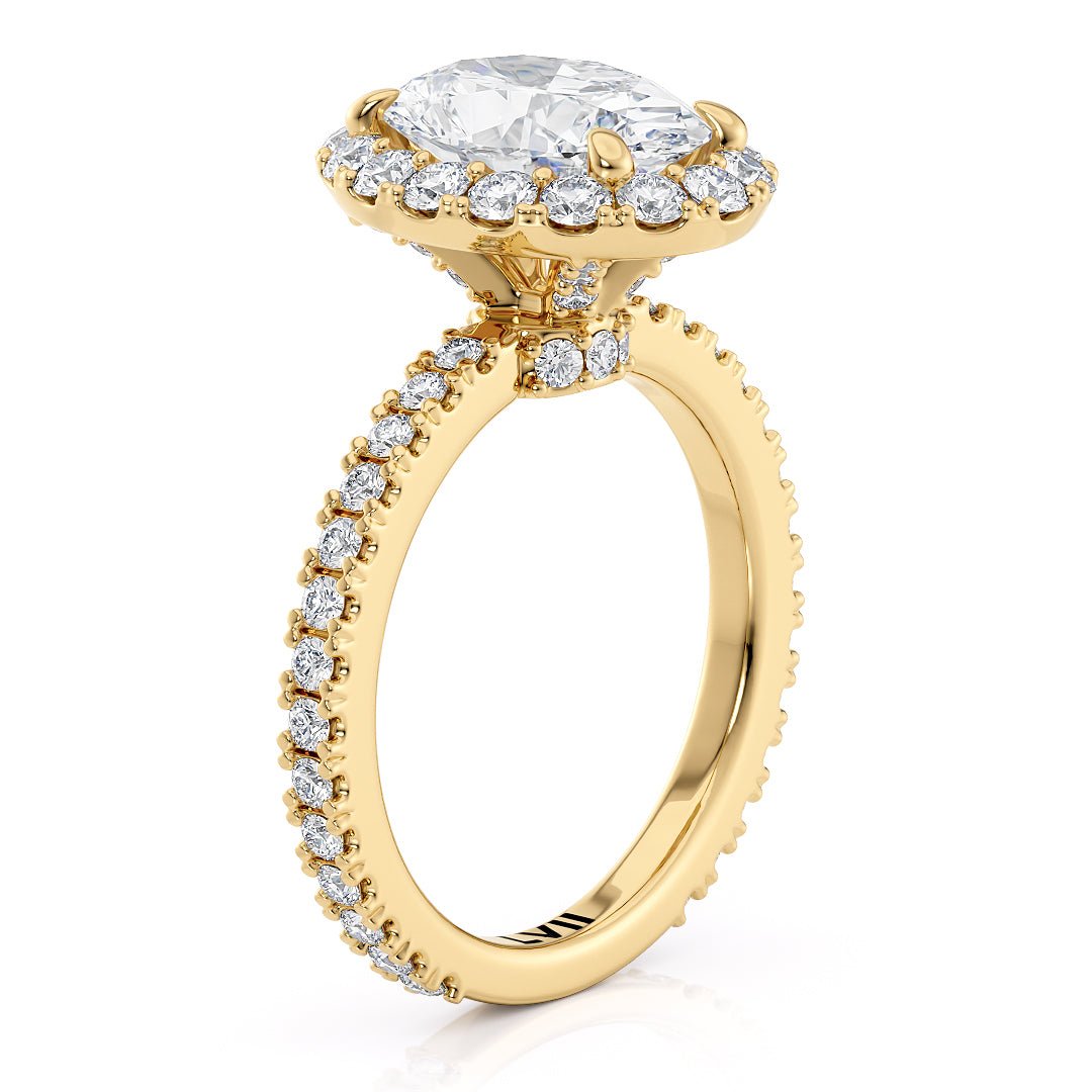 Oval Diamond Halo Engagement Ring - The Serenity RingLVII Fine Jewelry