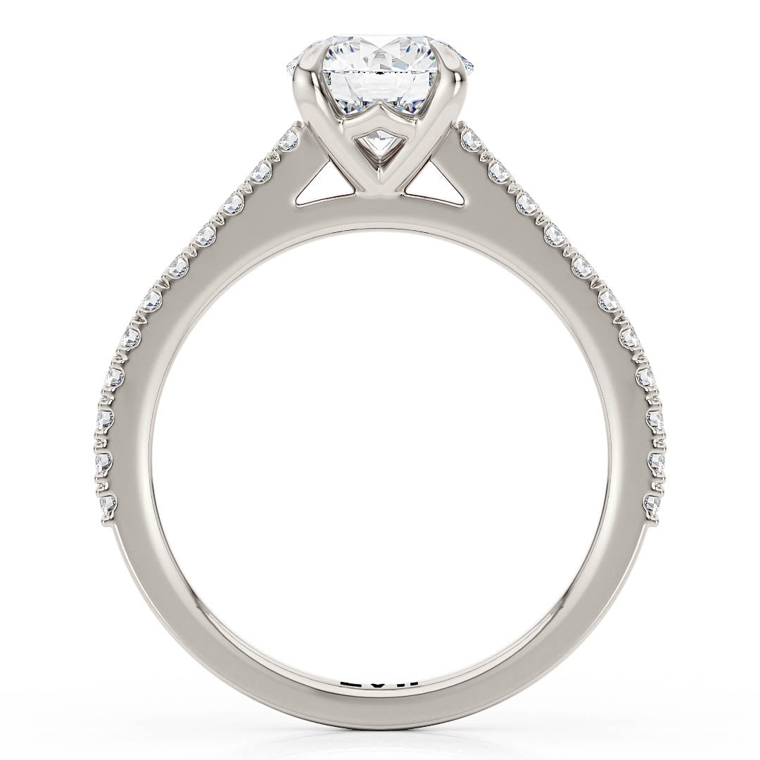 Round Center Lab Grown Diamond Engagement Ring - The Genevieve RingLVII Fine Jewelry