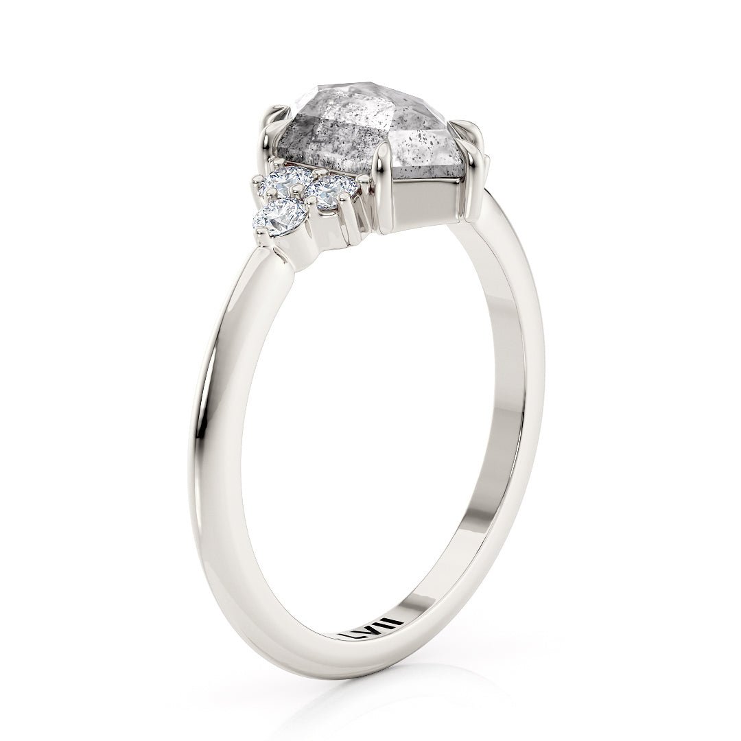 Salt and Pepper Diamond Ring | Ethically Sourced, Timeless Beauty - The Sage RingLVII Fine Jewelry