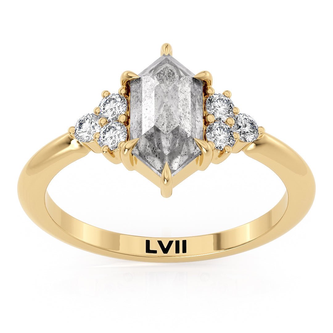 Salt and Pepper Diamond Ring | Ethically Sourced, Timeless Beauty - The Sage RingLVII Fine Jewelry