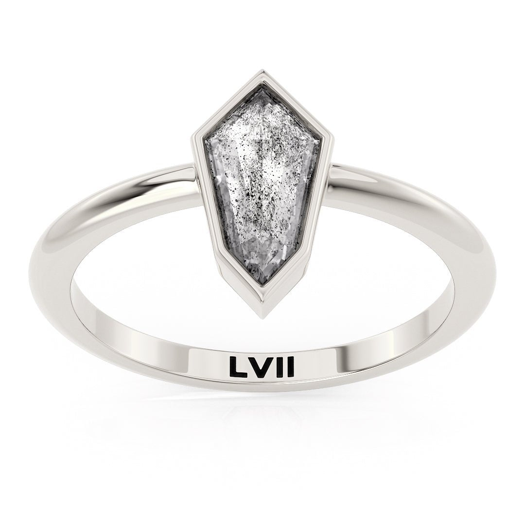 Salt and Pepper Diamond Ring | Unique Engagement Rings for Women - The Magnolia RingEngagement RingLVII Fine Jewelry