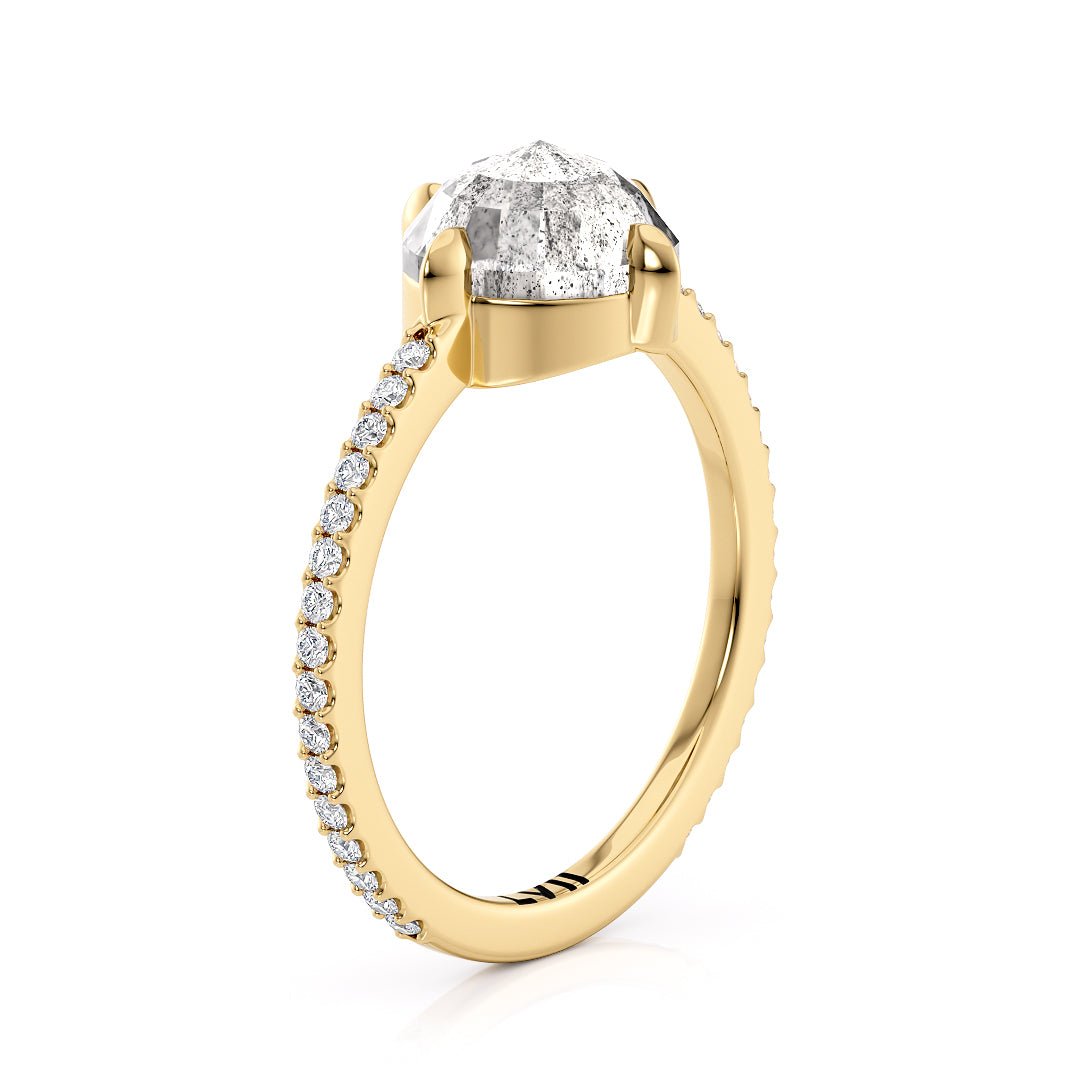 Salt and Pepper Diamond Unique Engagement Ring - The Ethel RingEngagement RingLVII Fine Jewelry