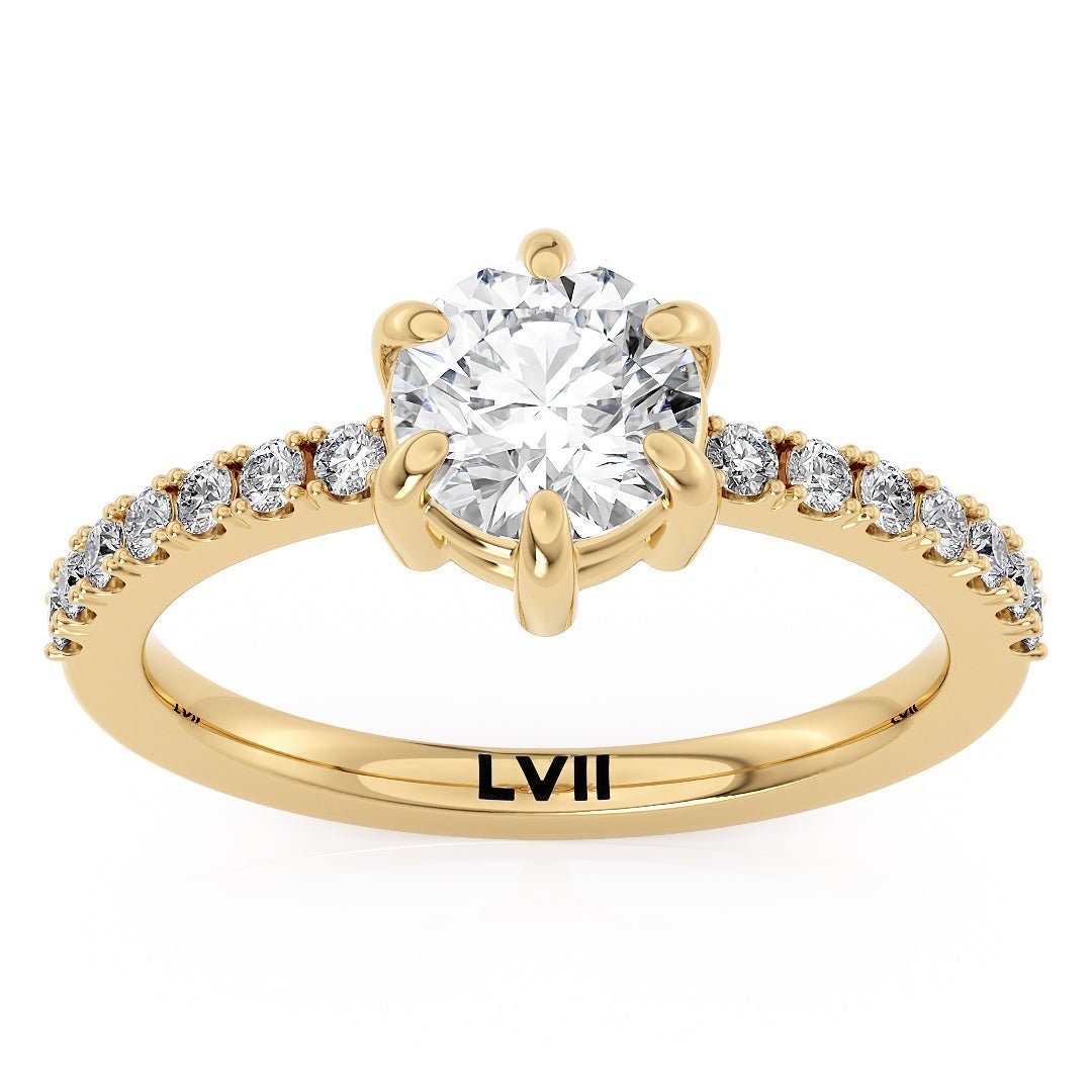 Six Prong Lab Grown Diamond Engagement Ring - The Juliette RingLVII Fine Jewelry