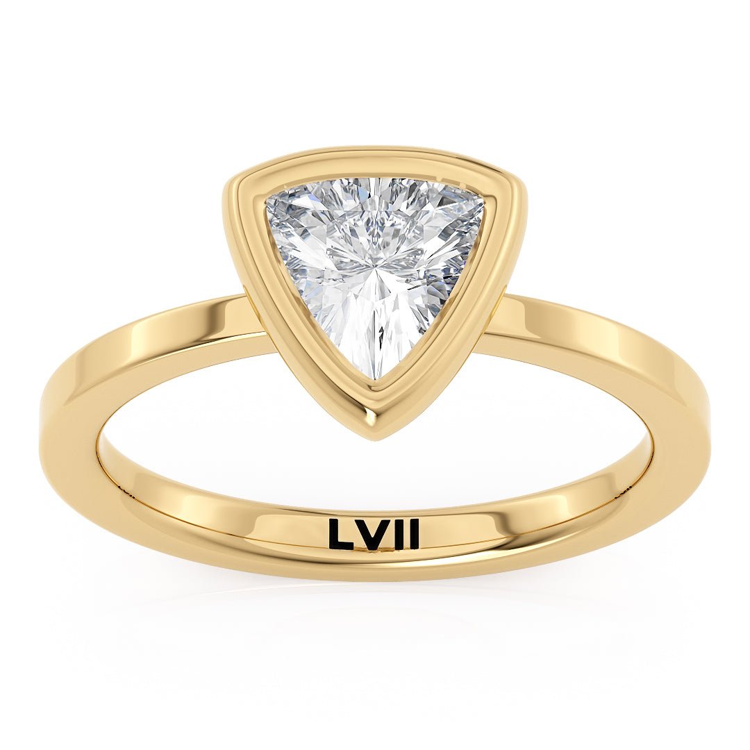 Unique Engagement Rings Trillion Lab Grown Diamond Ring | Vintage - Inspired Beauty - The Elara RingEngagement RingLVII Fine Jewelry