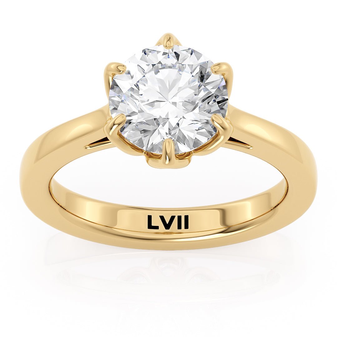 Vintage - Style Engagement Rings Lab Diamonds - The Regal RingEngagement RingLVII Fine Jewelry
