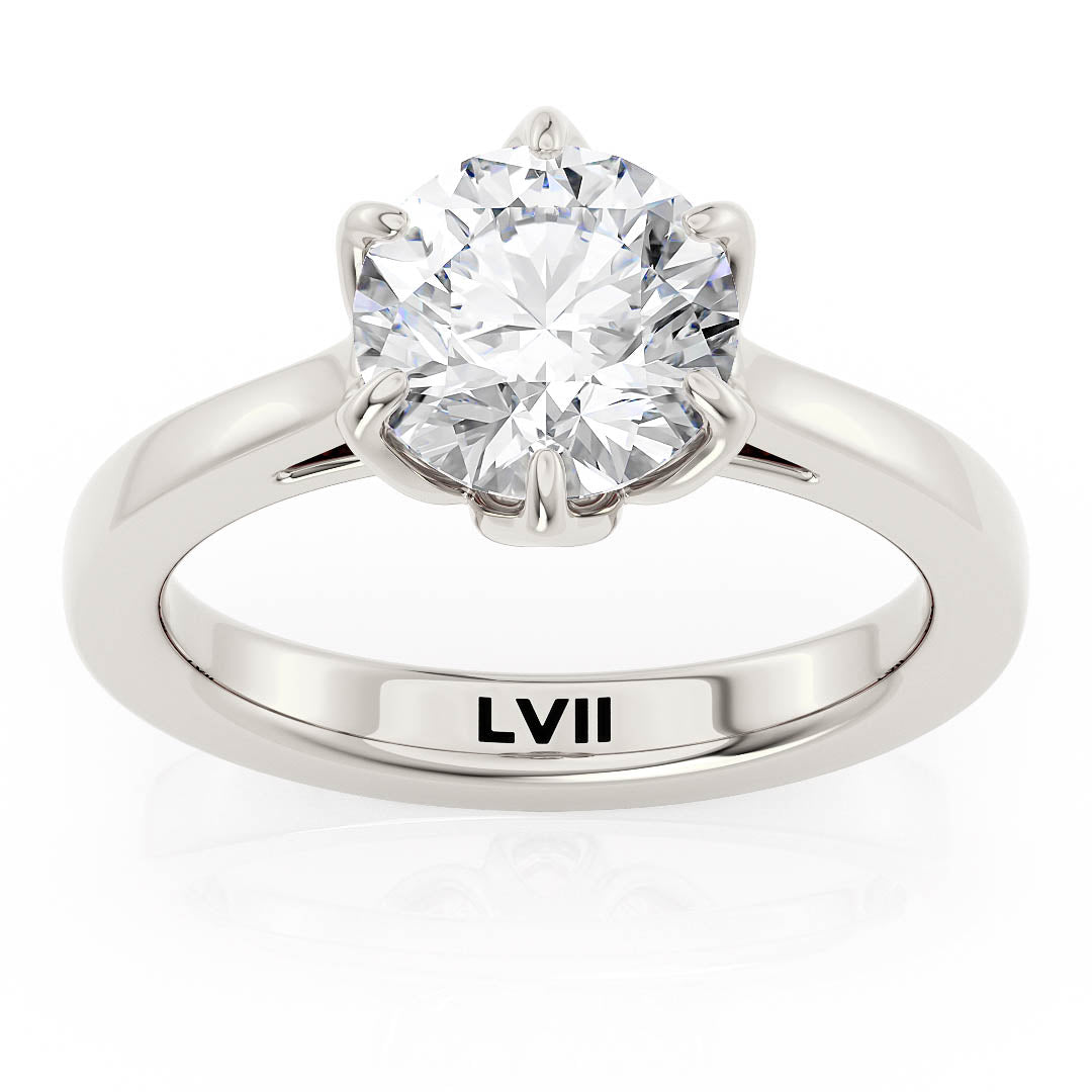 Vintage - Style Engagement Rings Lab Diamonds - The Regal RingEngagement RingLVII Fine Jewelry