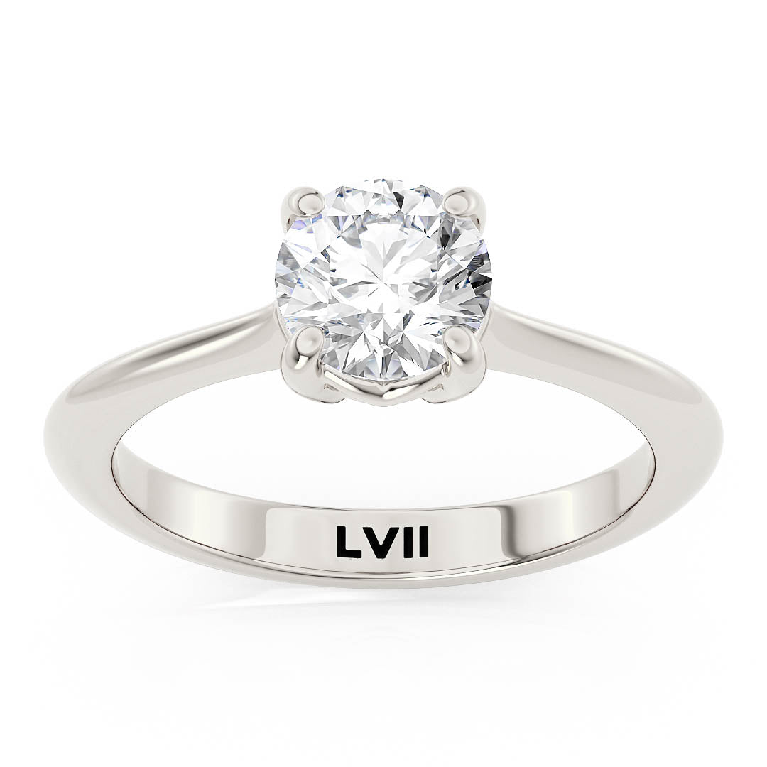 Vintage Style Engagement Rings Round Lab Grown Diamonds - The Eloise RingEngagement RingLVII Fine Jewelry
