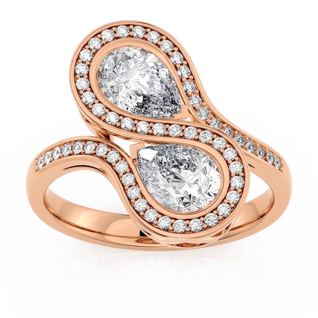 Vintage - Style Engagement Rings Toi et Moi Design - The Everlast RingEngagement RingLVII Fine Jewelry