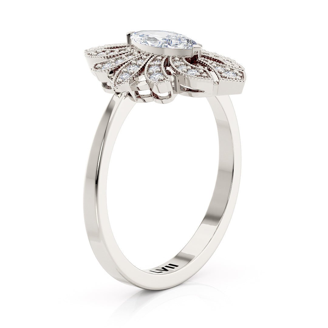 Vintage Style Lab Grown Diamond Engagement Rings, Artisan Craftsmanship - The Alice RingEngagement RingLVII Fine Jewelry