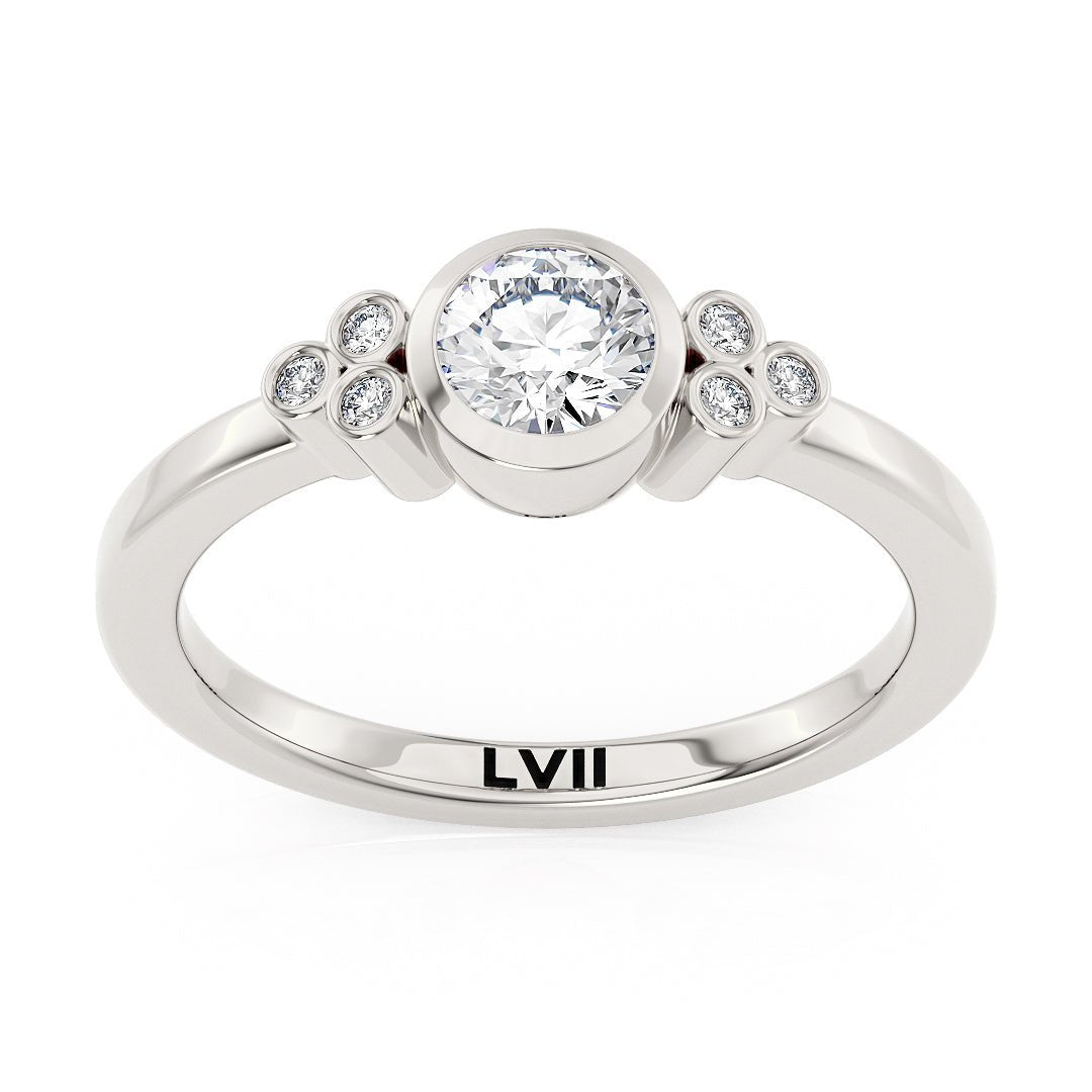 Vintage Style Round Cut Diamond Ring - The Lillian RingLVII Fine Jewelry